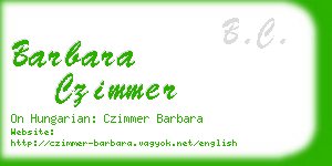 barbara czimmer business card